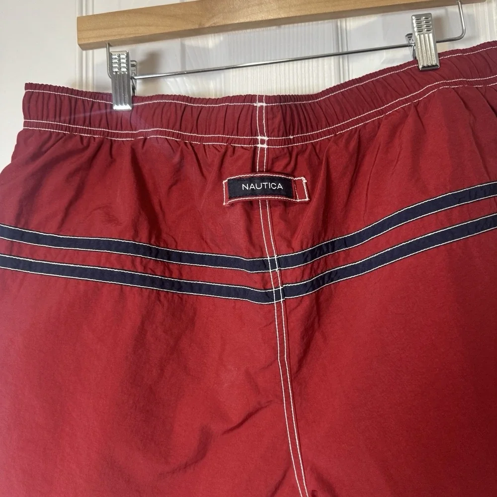 Vintage Nautica Swim Trunks Mens Large L Red